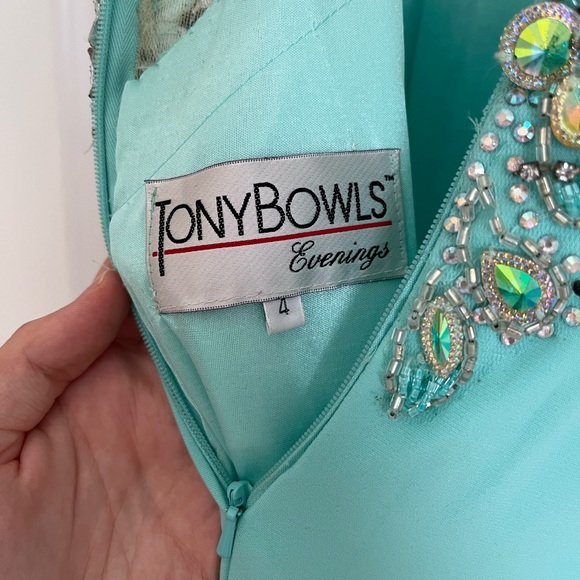 Aqua long evening dress - Picture 6 of 6